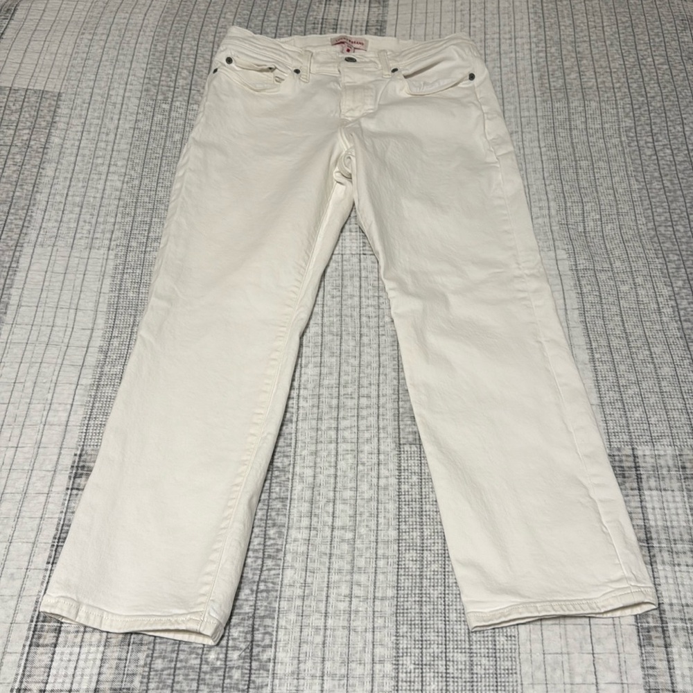 Lucky brand size 8/29 sweet mid-rise crop white jeans